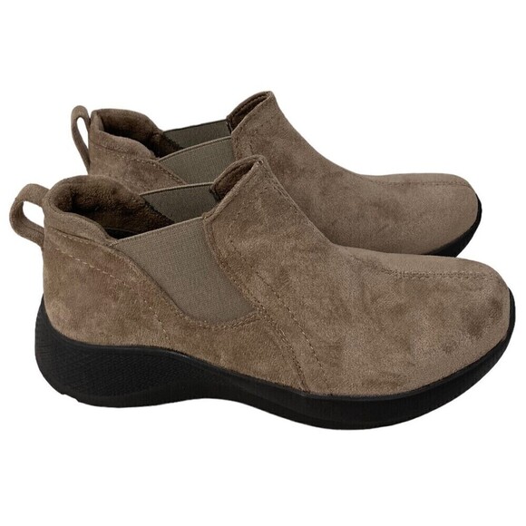 Earth Shoes - Earth Origins Dayana Women's Size 7.5 Casual Taupe Faux Suede Booties Boots